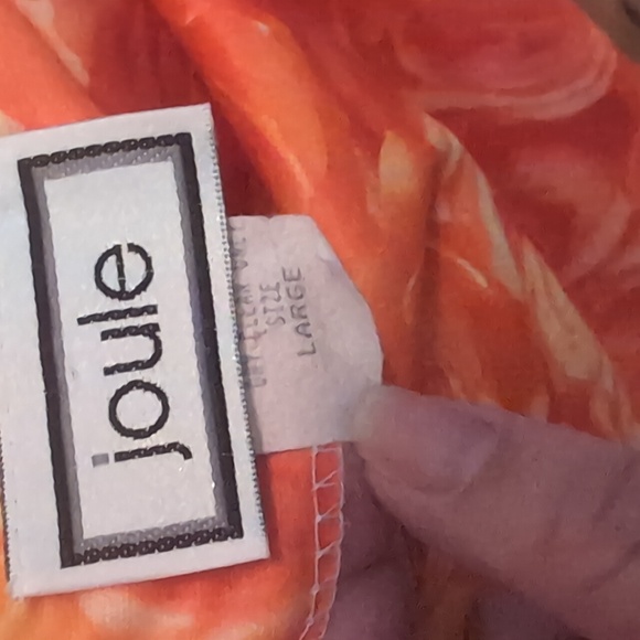 Joules Orange Rose Print Dress See Measurements - Picture 2 of 5